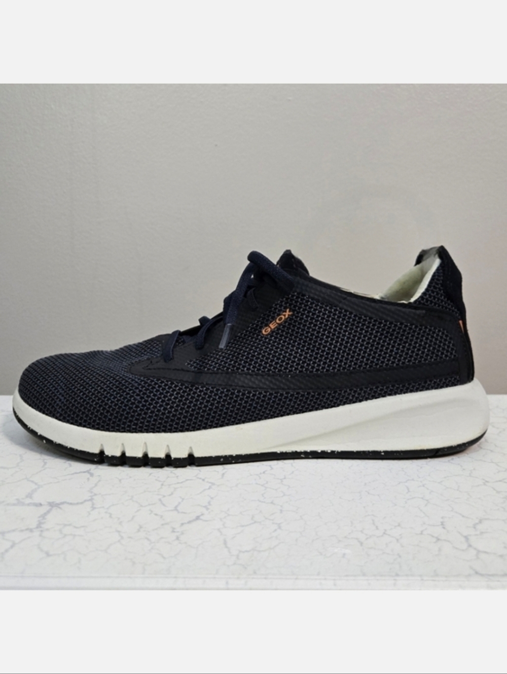 Geox Men's Navy Respira Fast In Sneakers, Size 8 ~ VGUC